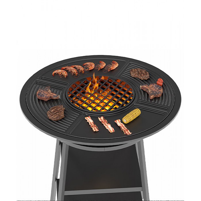 Чугунный Fantastic Grill Везувий Ø 700 (чаша+подставка+плита Gurman Ø700+крышка)